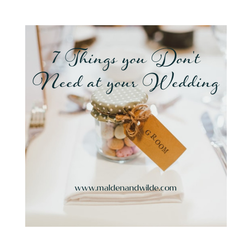 Seven things you don’t need at your wedding