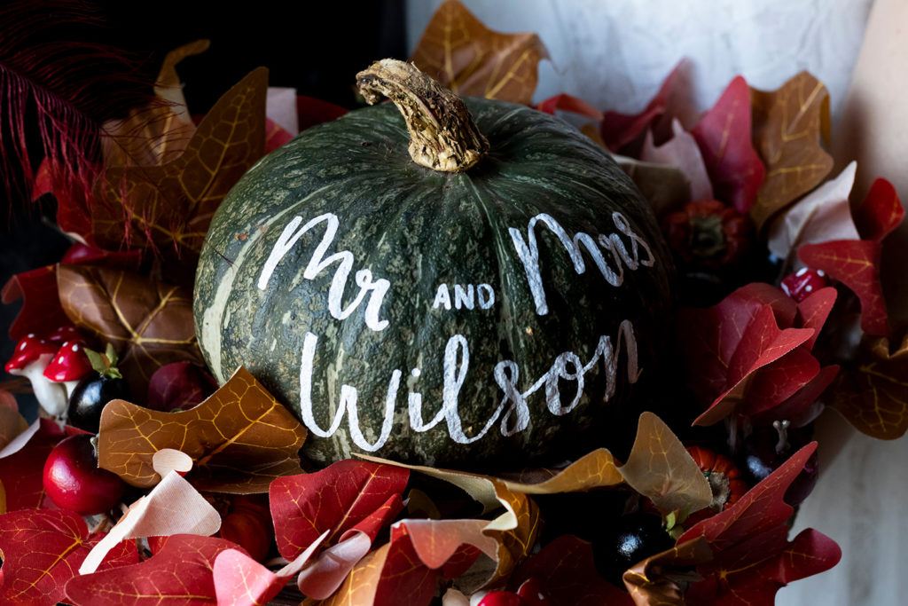 Pumpkin calligraphy