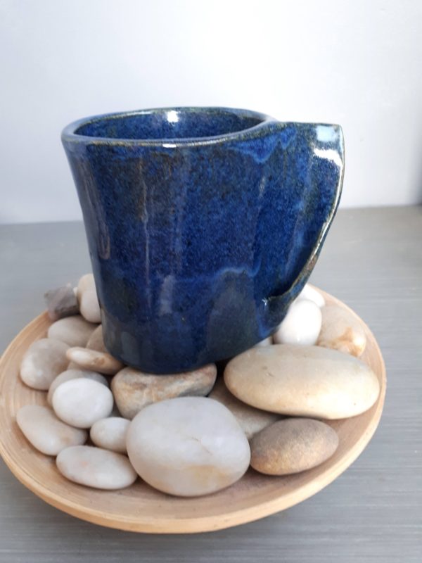 Blue ceramic vase