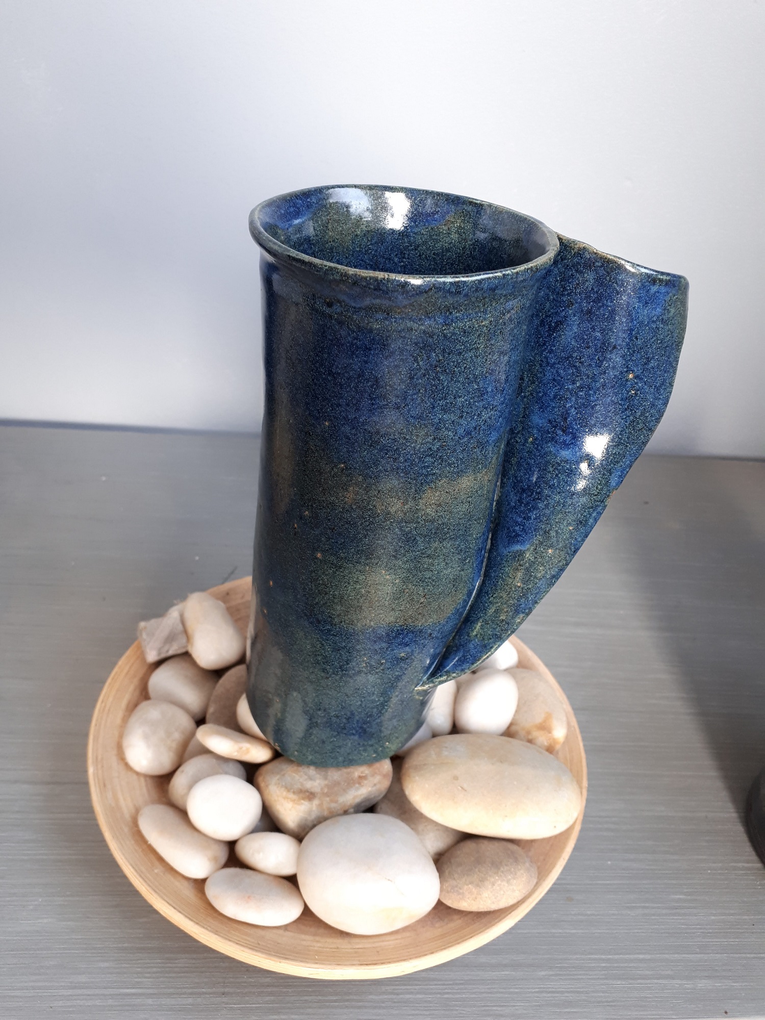 Image of blue ceramic vase