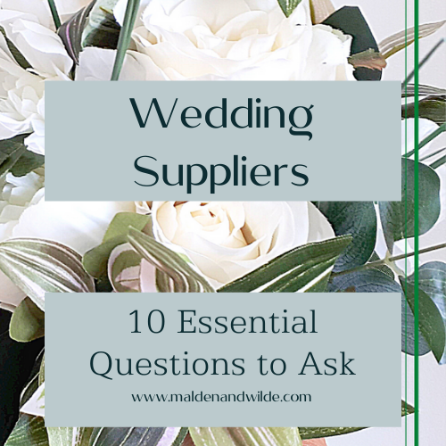 10 Essential Questions to ask wedding suppliers