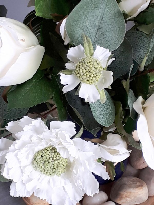 Image of white silk scabiosa