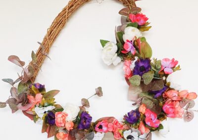 Bespoke summer heart wreath