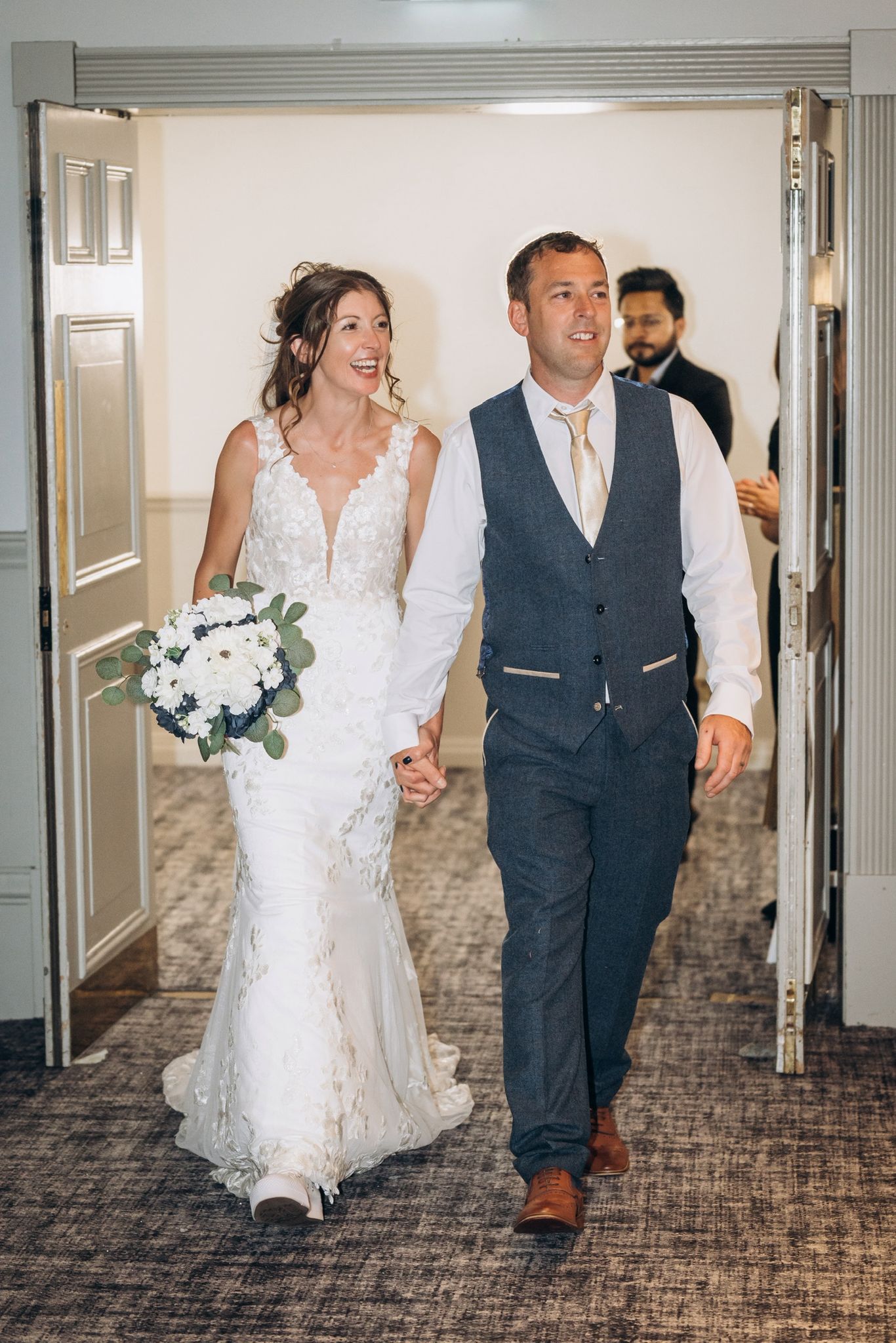 Wedding couple just married