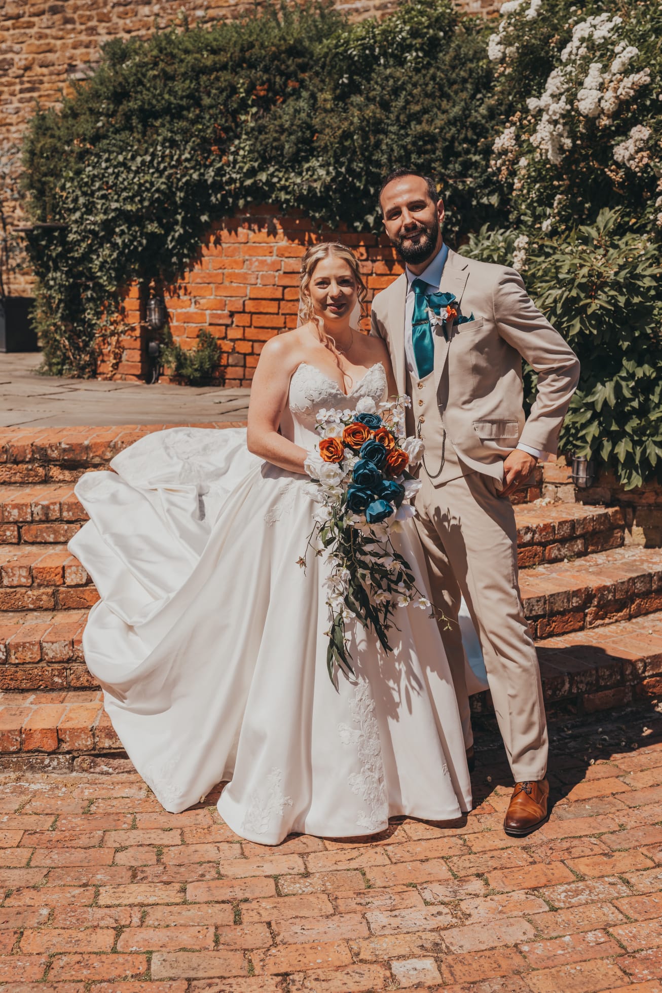 Wedding couple at Dodmoor House.